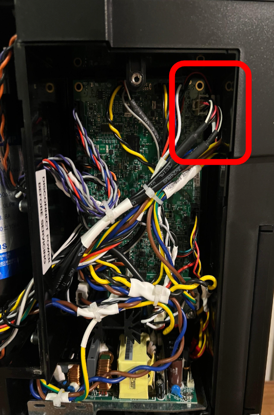 pressure sensor harness connection on BUC board compact chiller.png
